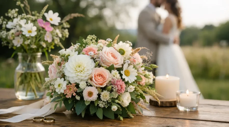 Hochzeitsfloristik mit regionalen Blumen
